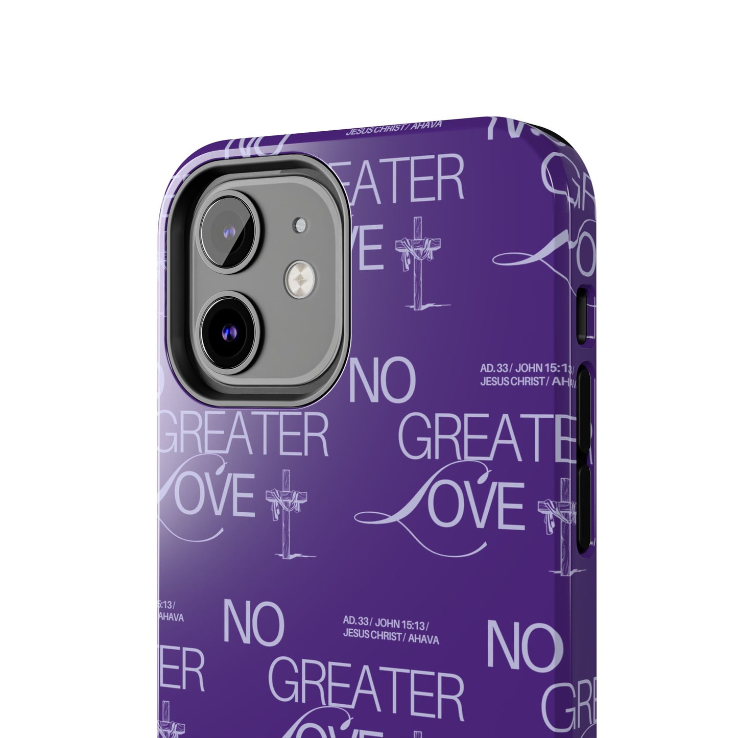 "No Greater Love" Purple Phone Case