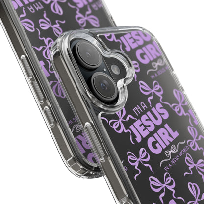 I'm a Jesus Girl Purple Case -Clear