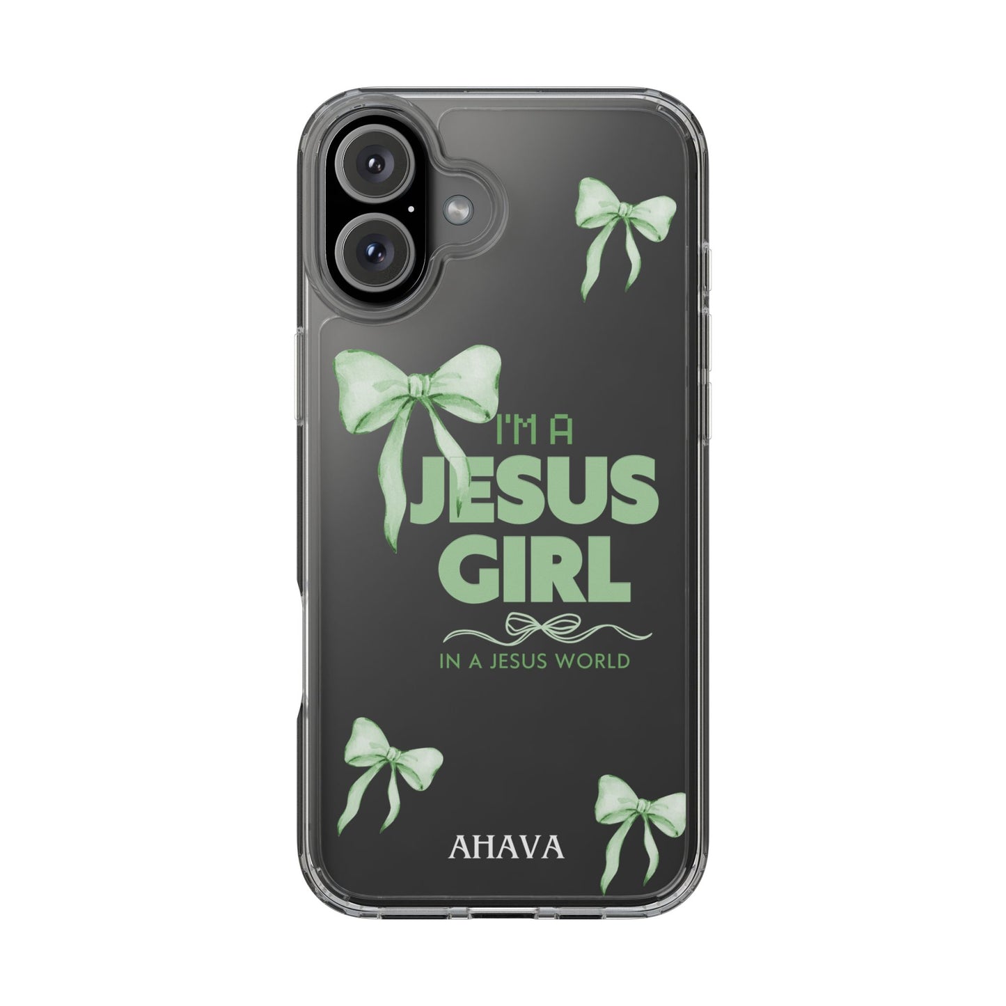 I'm a Jesus Girl Phone Case | Christian Aesthetic Gift for Her | Clear Shockproof Tough Case