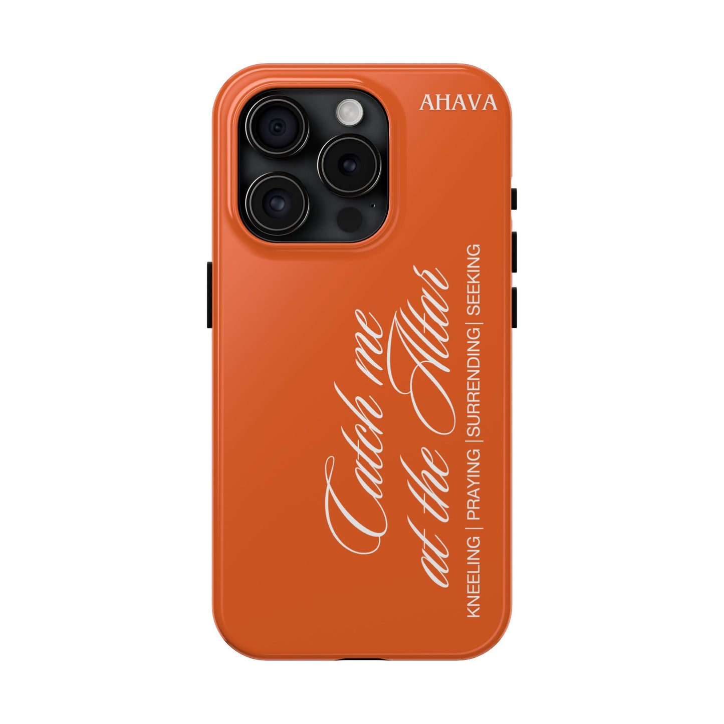 "Catch Me at the Altar" Orange Phone Case