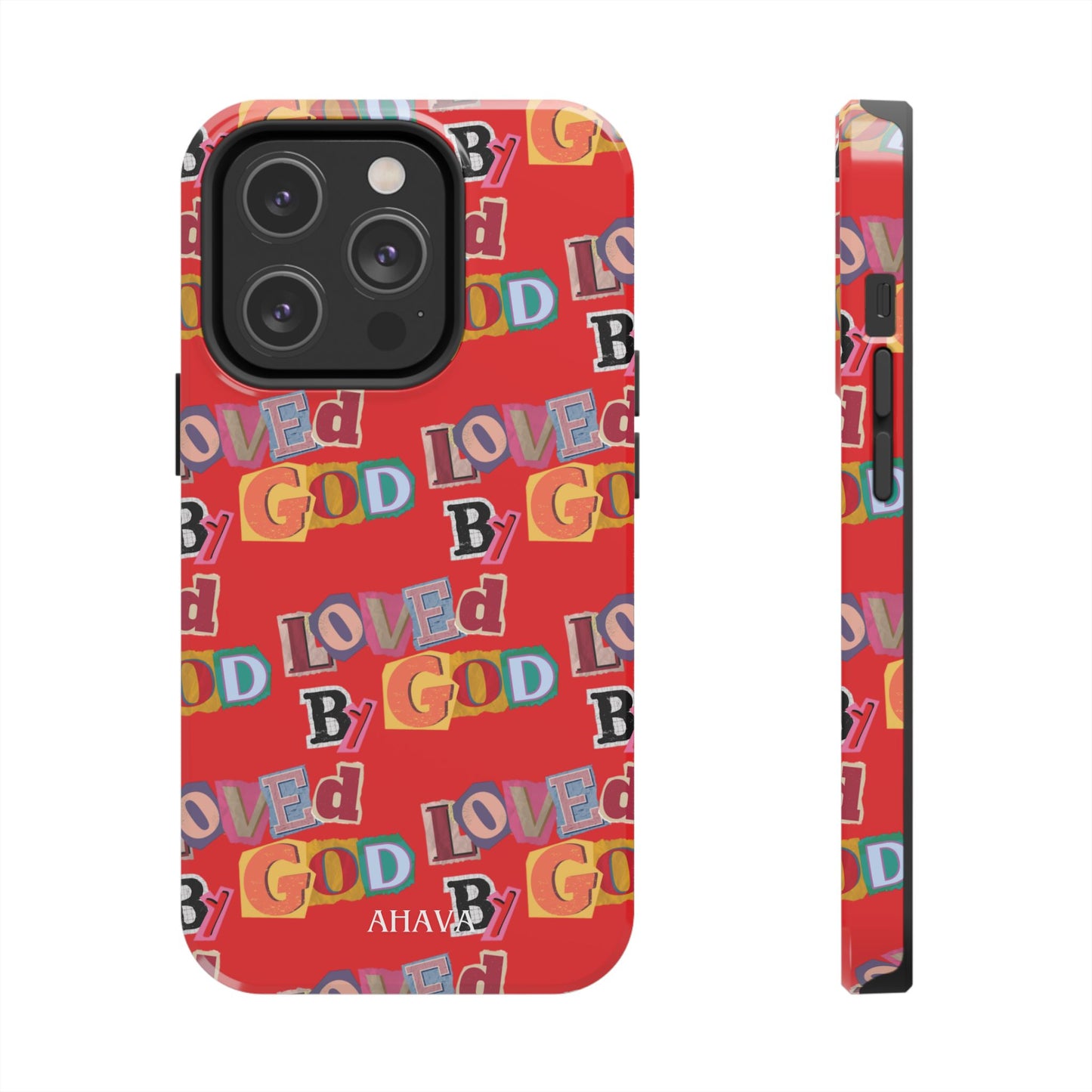"Loved by God" Red Phone Case