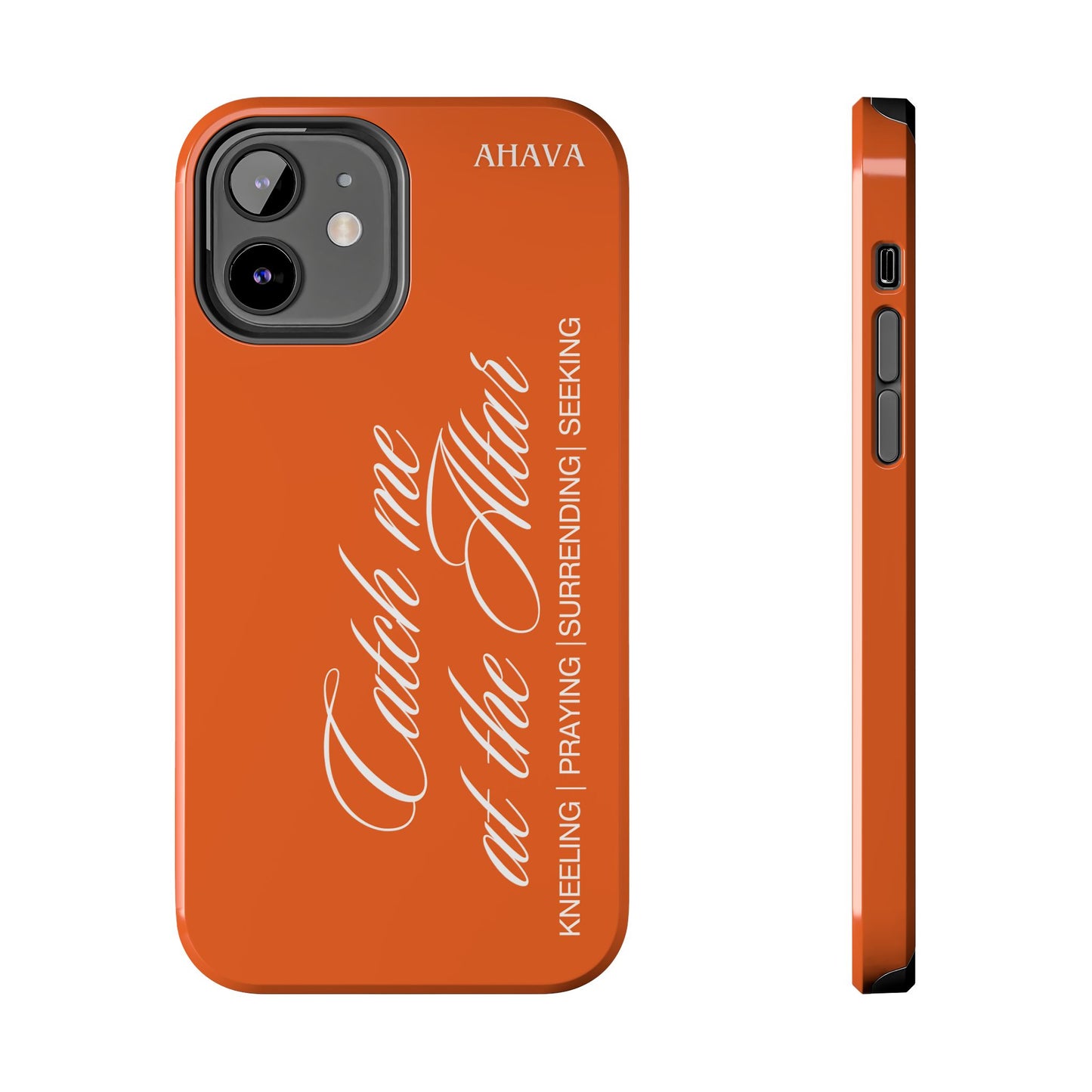 "Catch Me at the Altar" Orange Phone Case