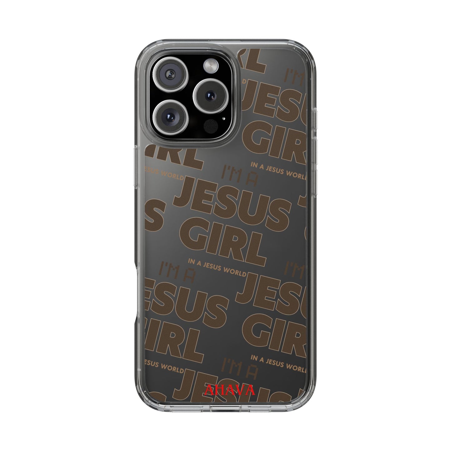 I'm a Jesus Girl Brown Case -Clear