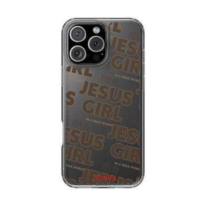 I'm a Jesus Girl Brown Case -Clear