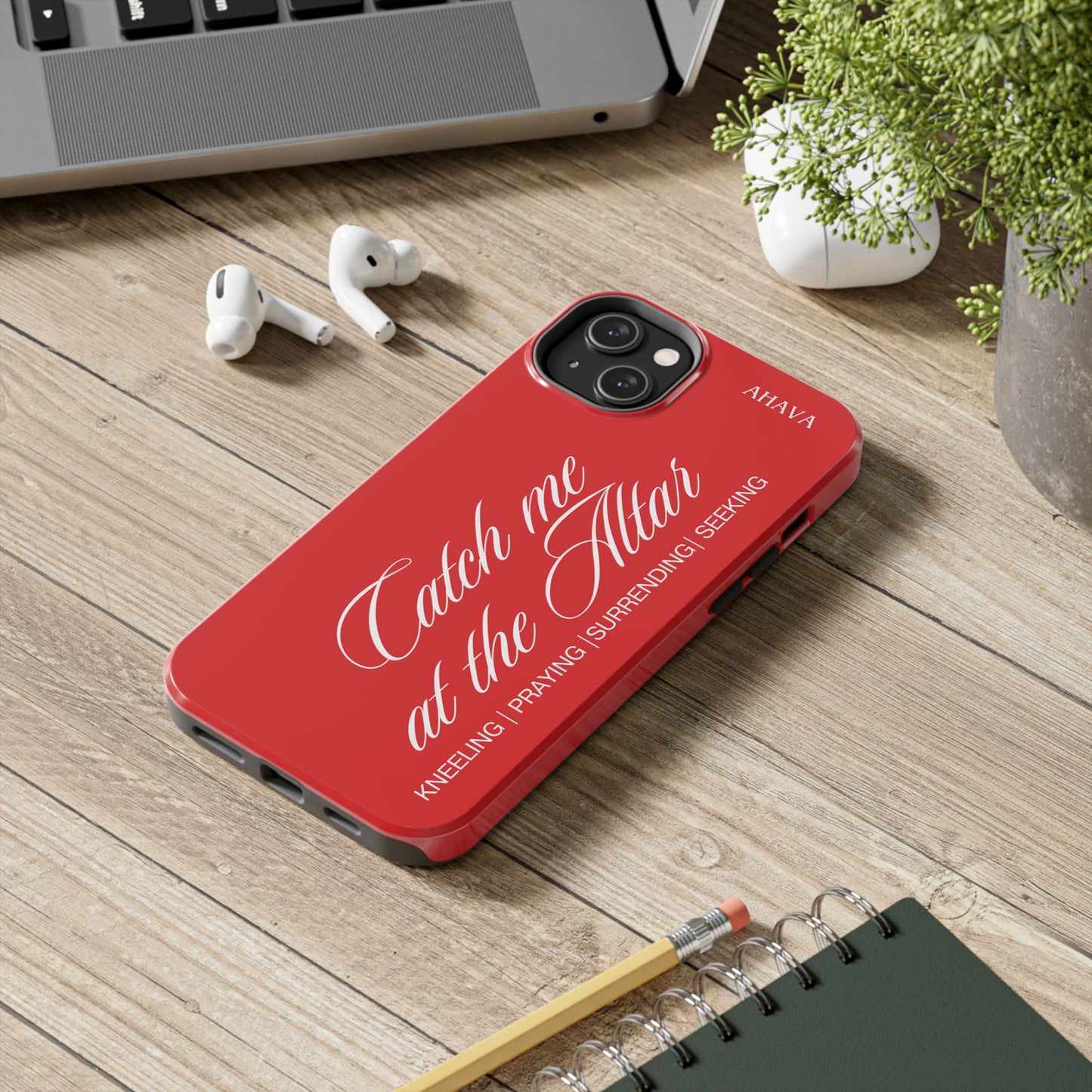 "Catch Me at the Altar" Red Phone Case