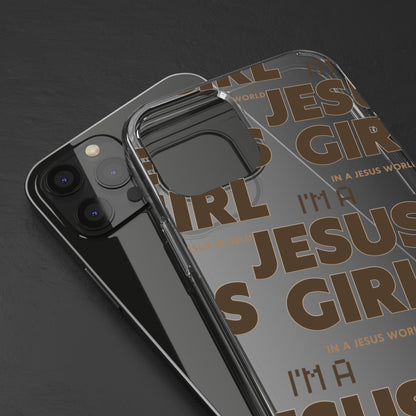 I'm a Jesus Girl Brown Case -Clear