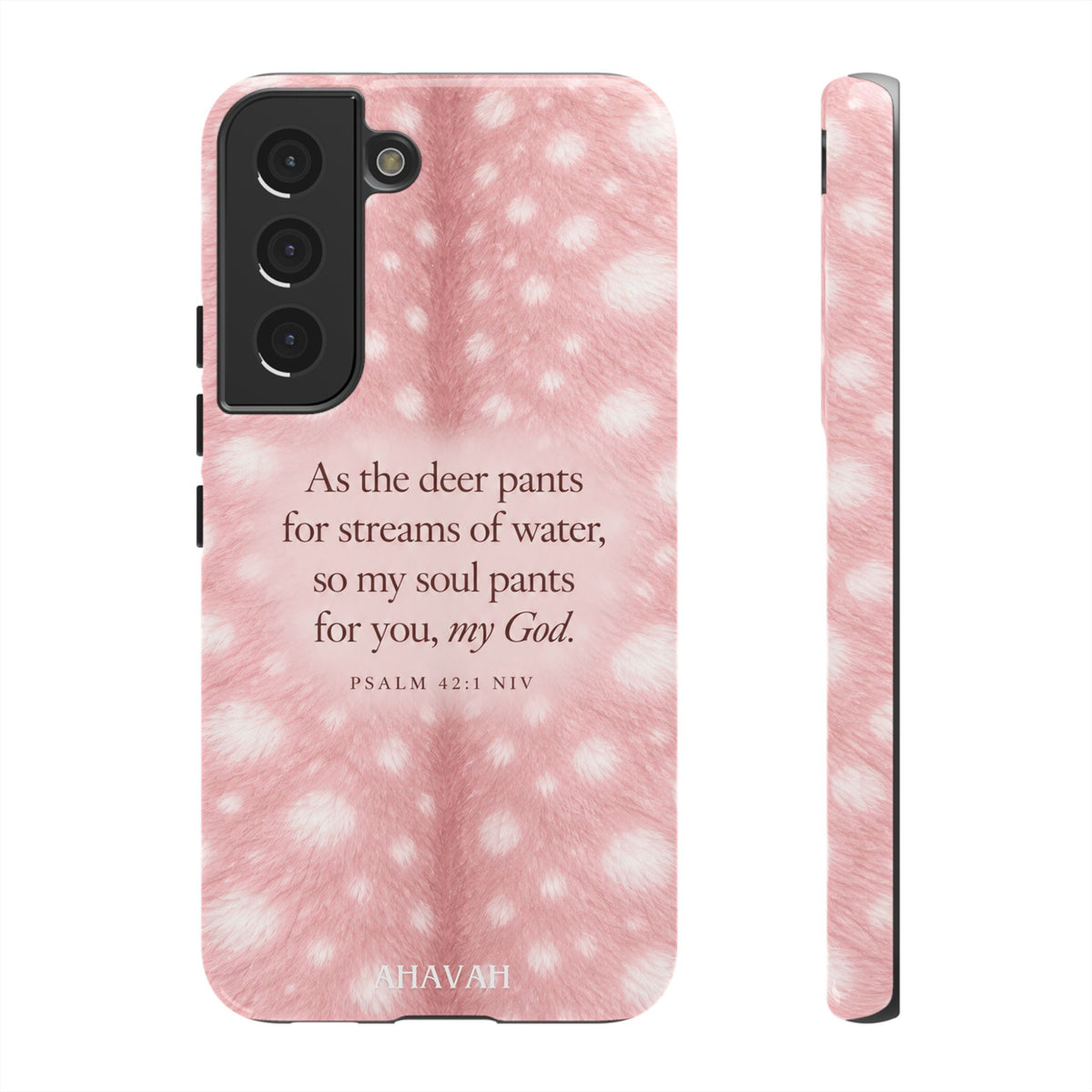 Psalm 42:1 Blush Pink Fawn Phone Case