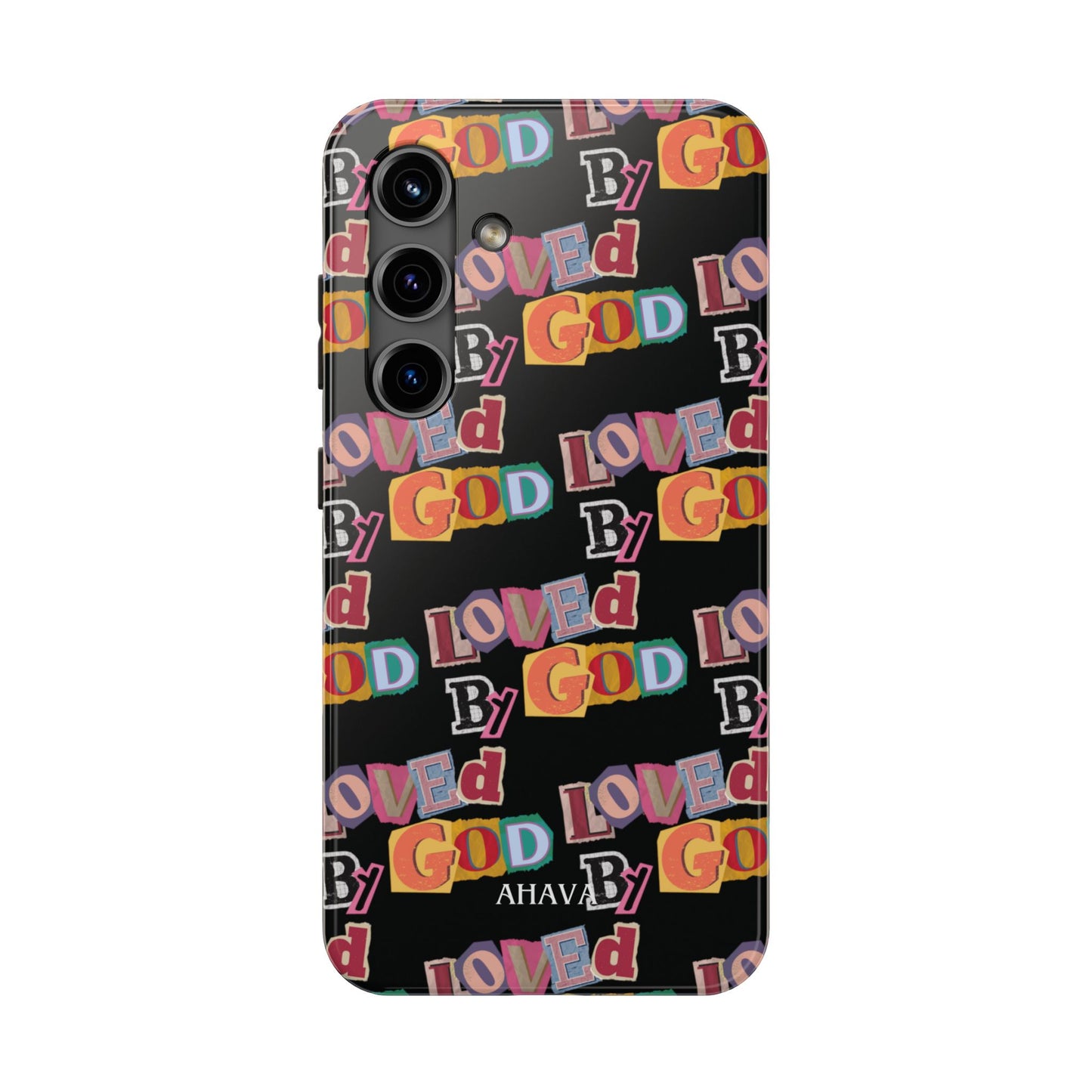 "Loved by God" Black Phone Case