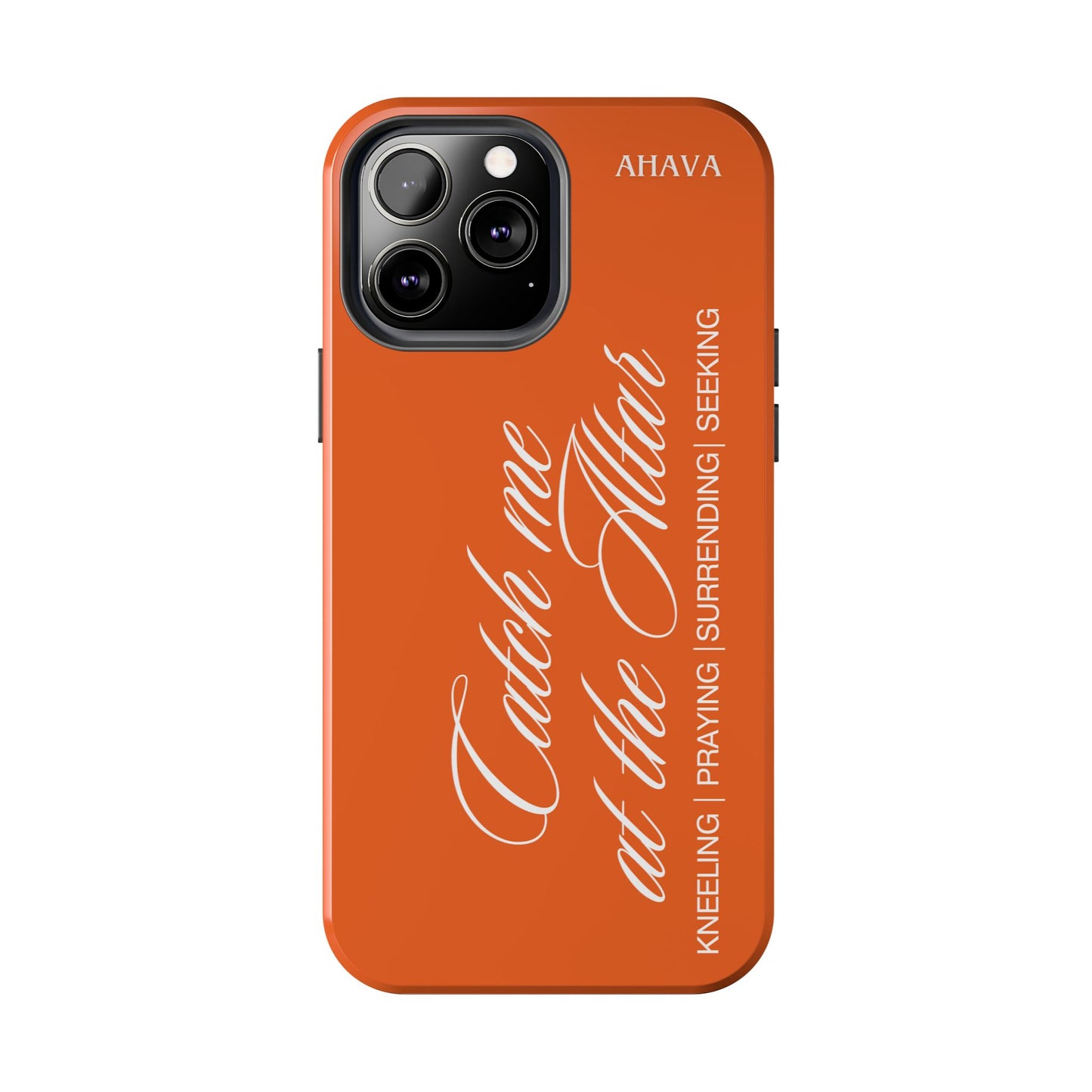 "Catch Me at the Altar" Orange Phone Case