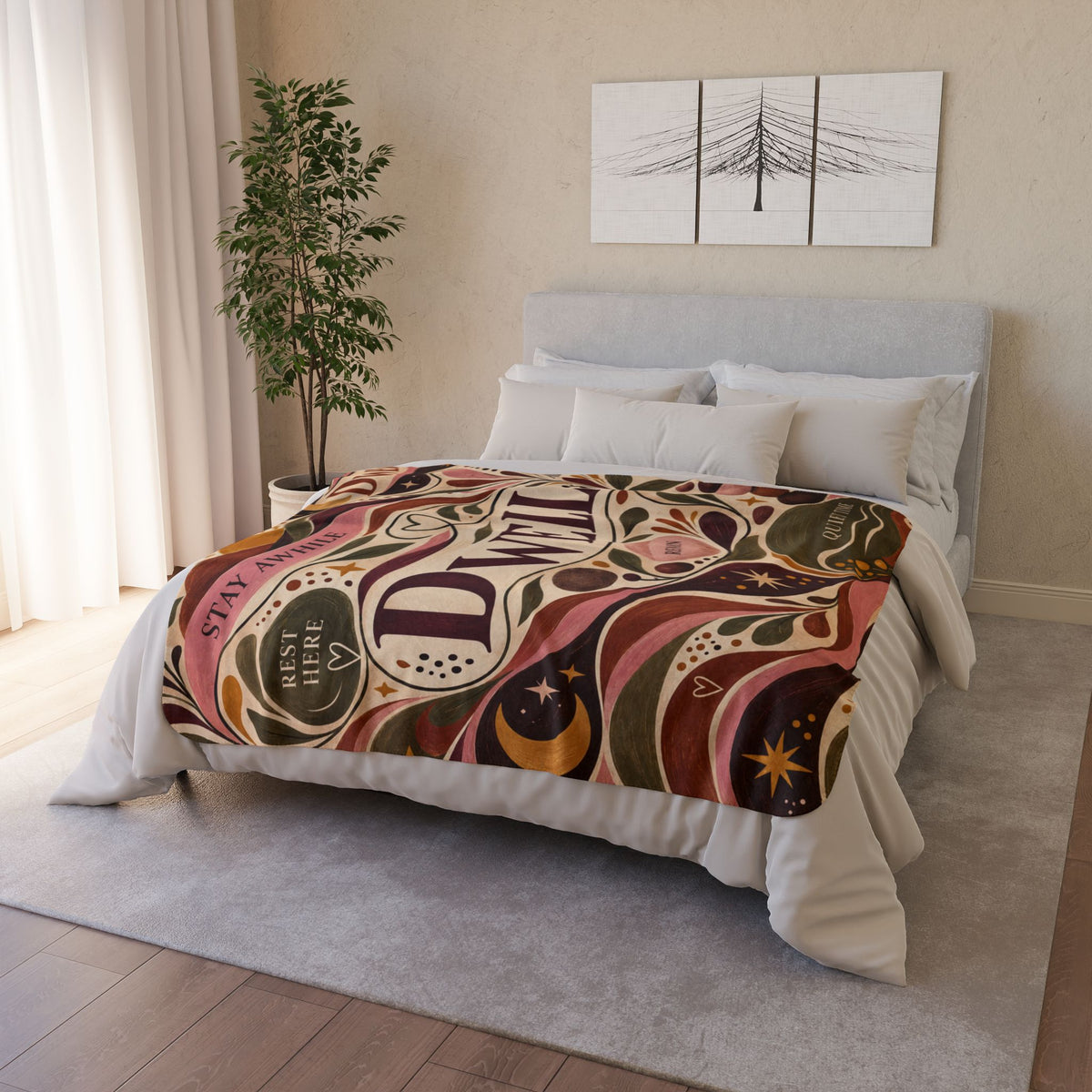 Dwell in His Presence | Sherpa Fleece Prayer Blanket