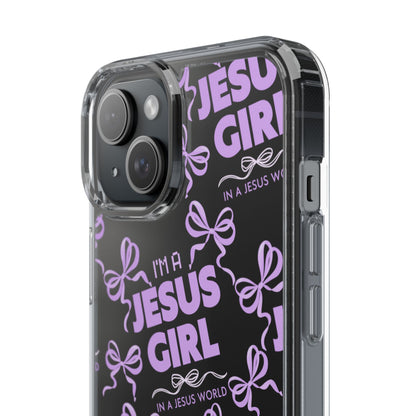 I'm a Jesus Girl Purple Case -Clear