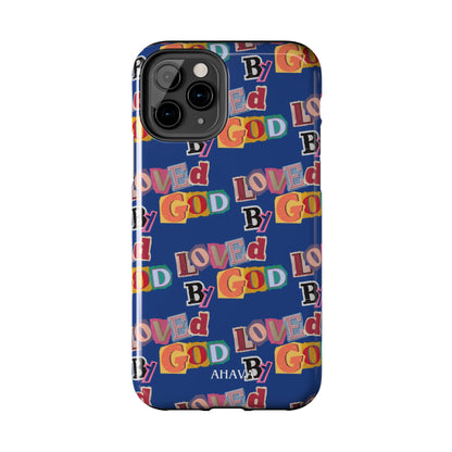 "Loved by God" Blue Phone Case