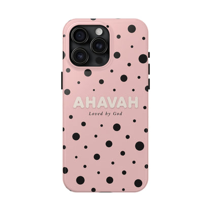 Ahavah Pink Polka Dot Phone Case