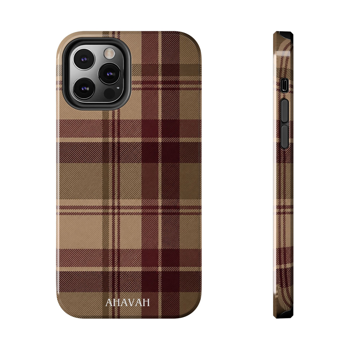 Covenant Comfort | Burgundy Plaid Tough Phone Case