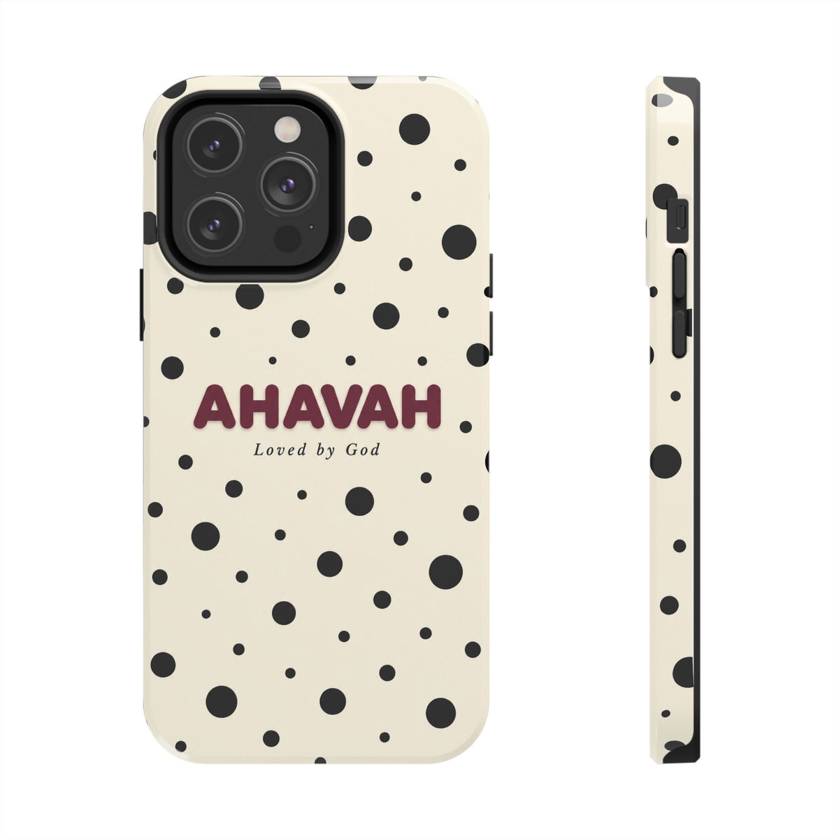 Ahavah Ivory Polka Dots Phone Case