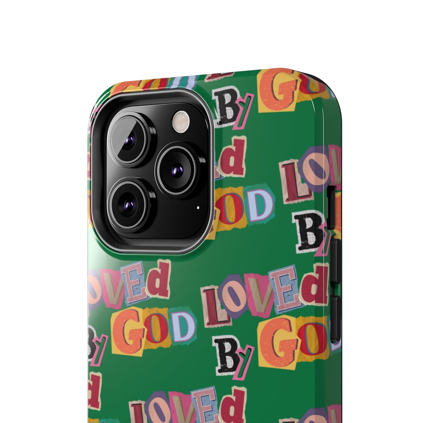 "Loved by God" Green Phone Case