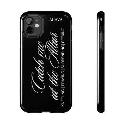"Catch Me at the Altar" Black Phone Case