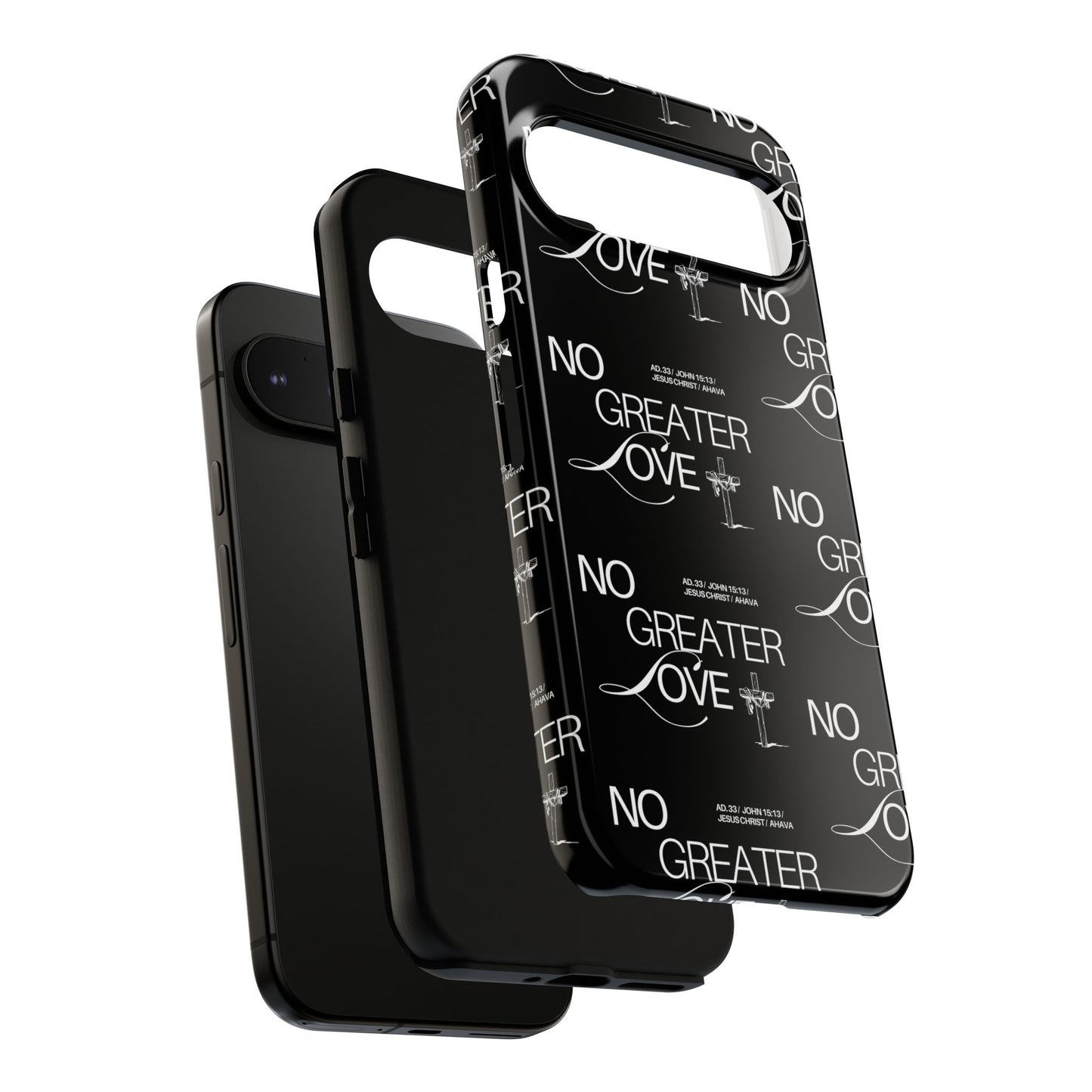 "No Greater Love" Black Phone Case