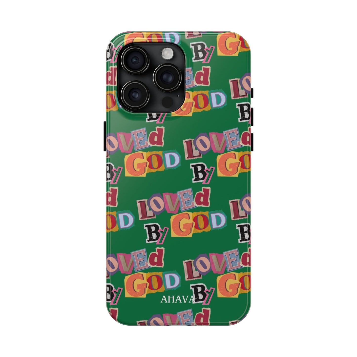 "Loved by God" Green Phone Case