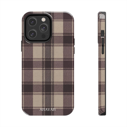 Abba’s Embrace | Warm Teddy Plaid Phone Case