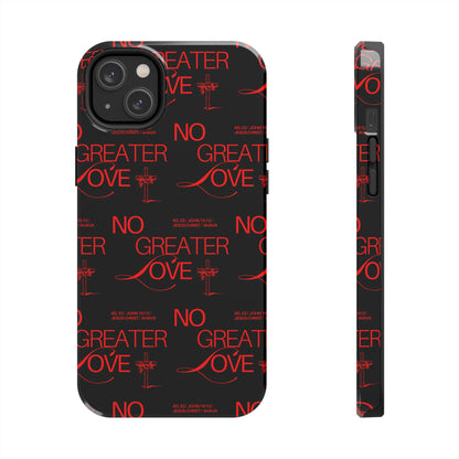 "No Greater Love" Red Phone Case