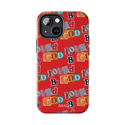 "Loved by God" Red Phone Case