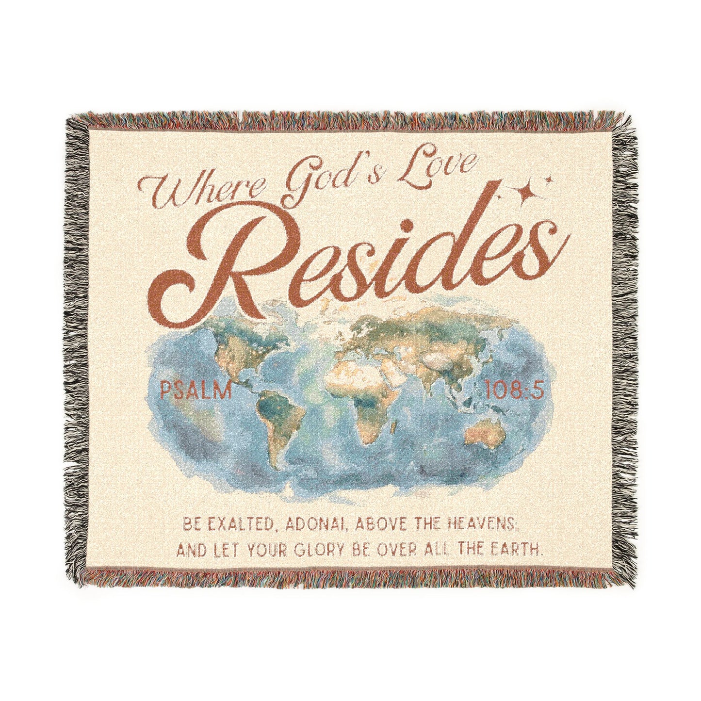 Where God's Love Resides Woven Blanket | Psalm 108:5