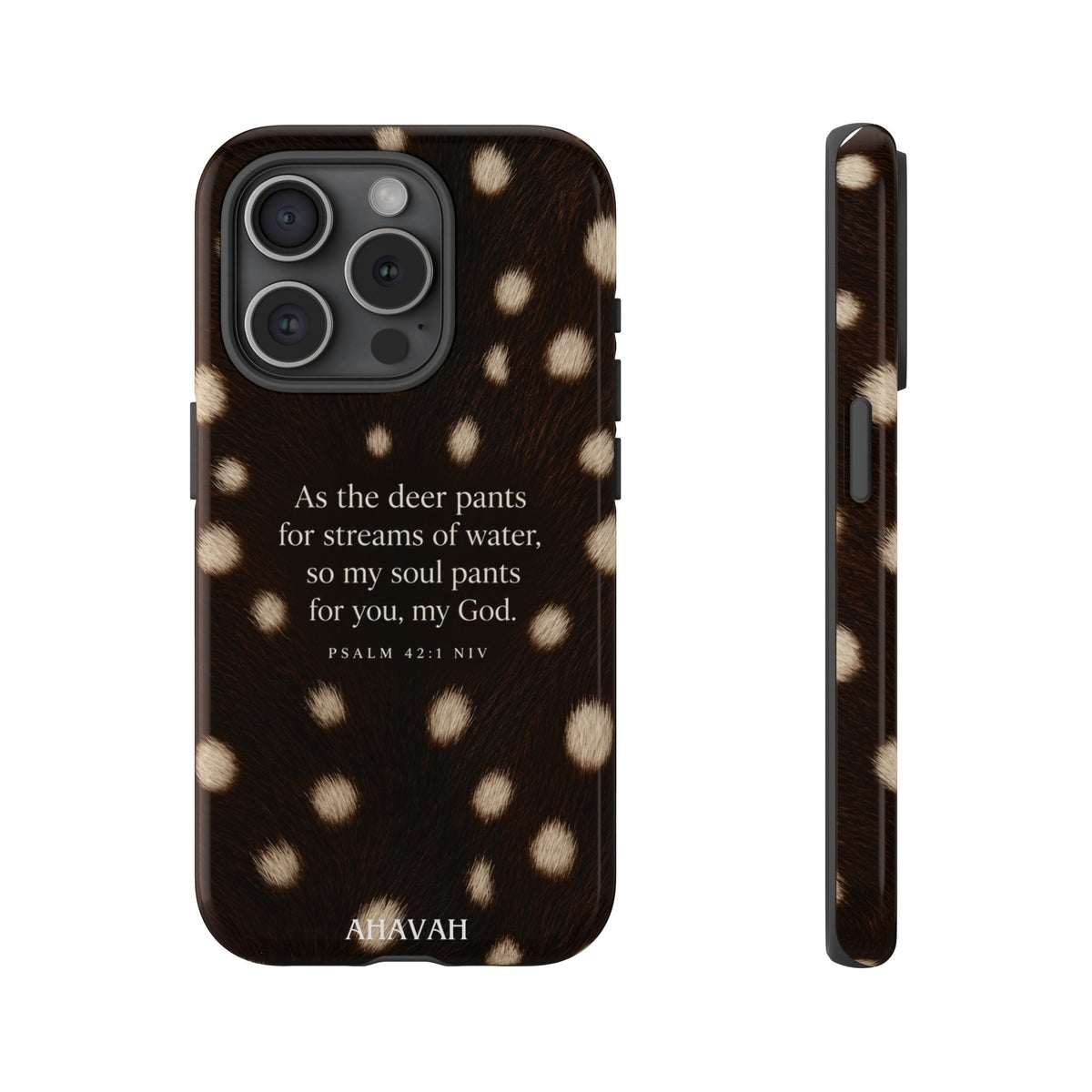 Psalm 42:1 Midnight Fawn Print Phone Case | As the Deer Pants