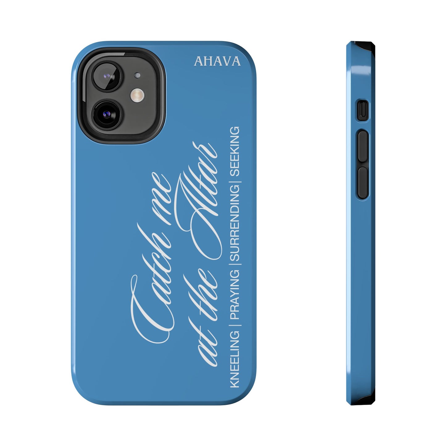 "Catch Me at the Altar" Light Blue Phone Case