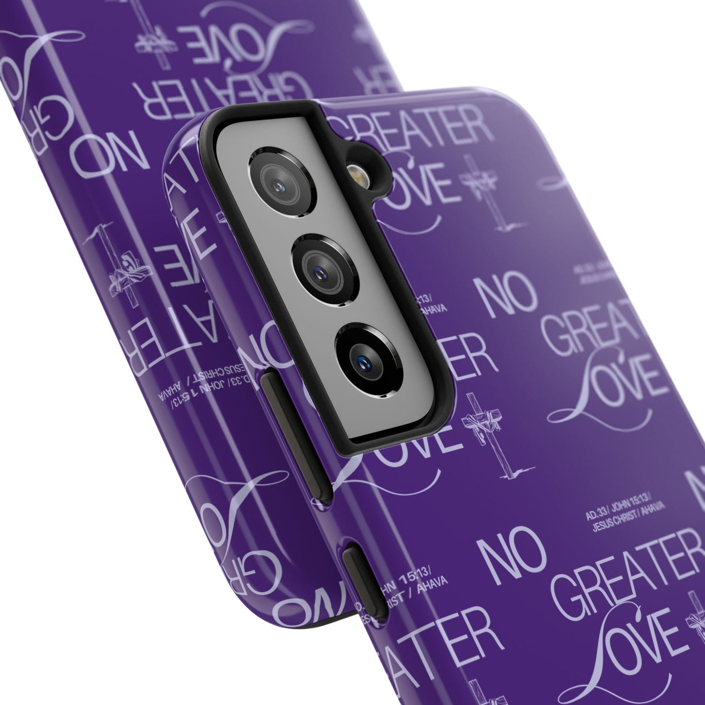 "No Greater Love" Purple Phone Case