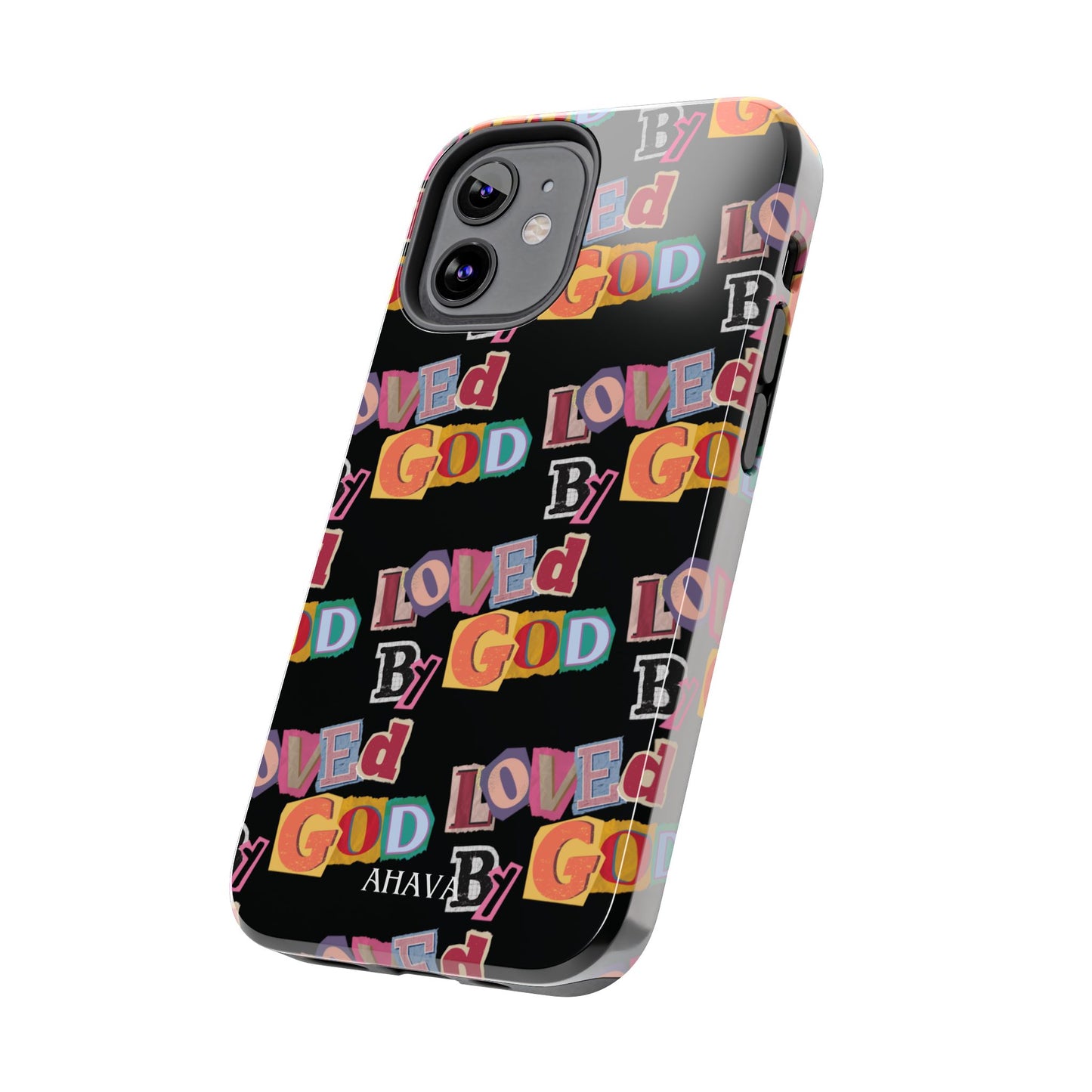 "Loved by God" Black Phone Case