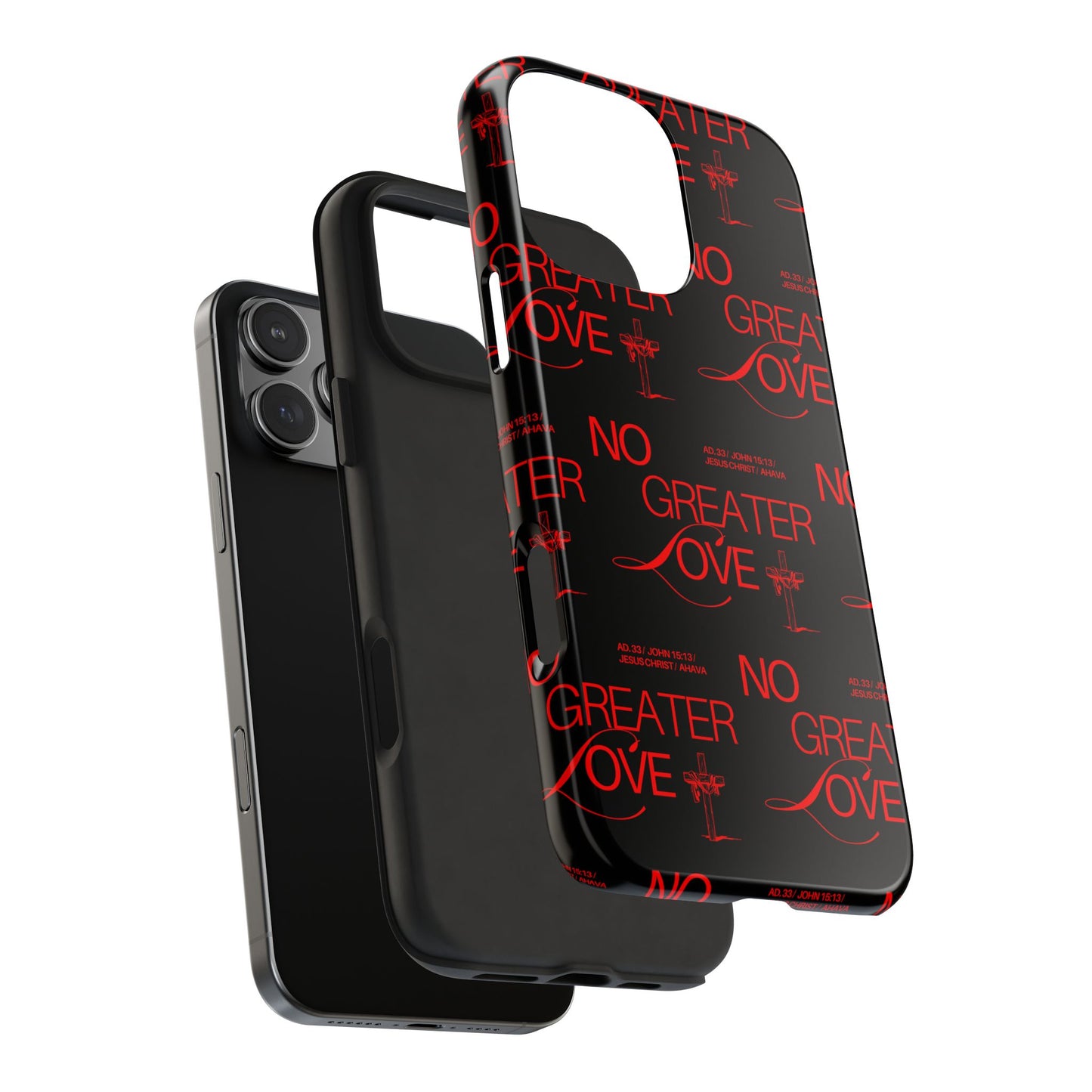 "No Greater Love" Red Phone Case