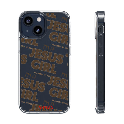 I'm a Jesus Girl Brown Case -Clear