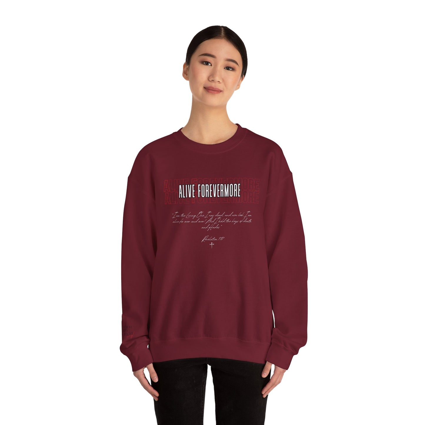 Alive Forevermore Sweatshirt – Revelation 1:18