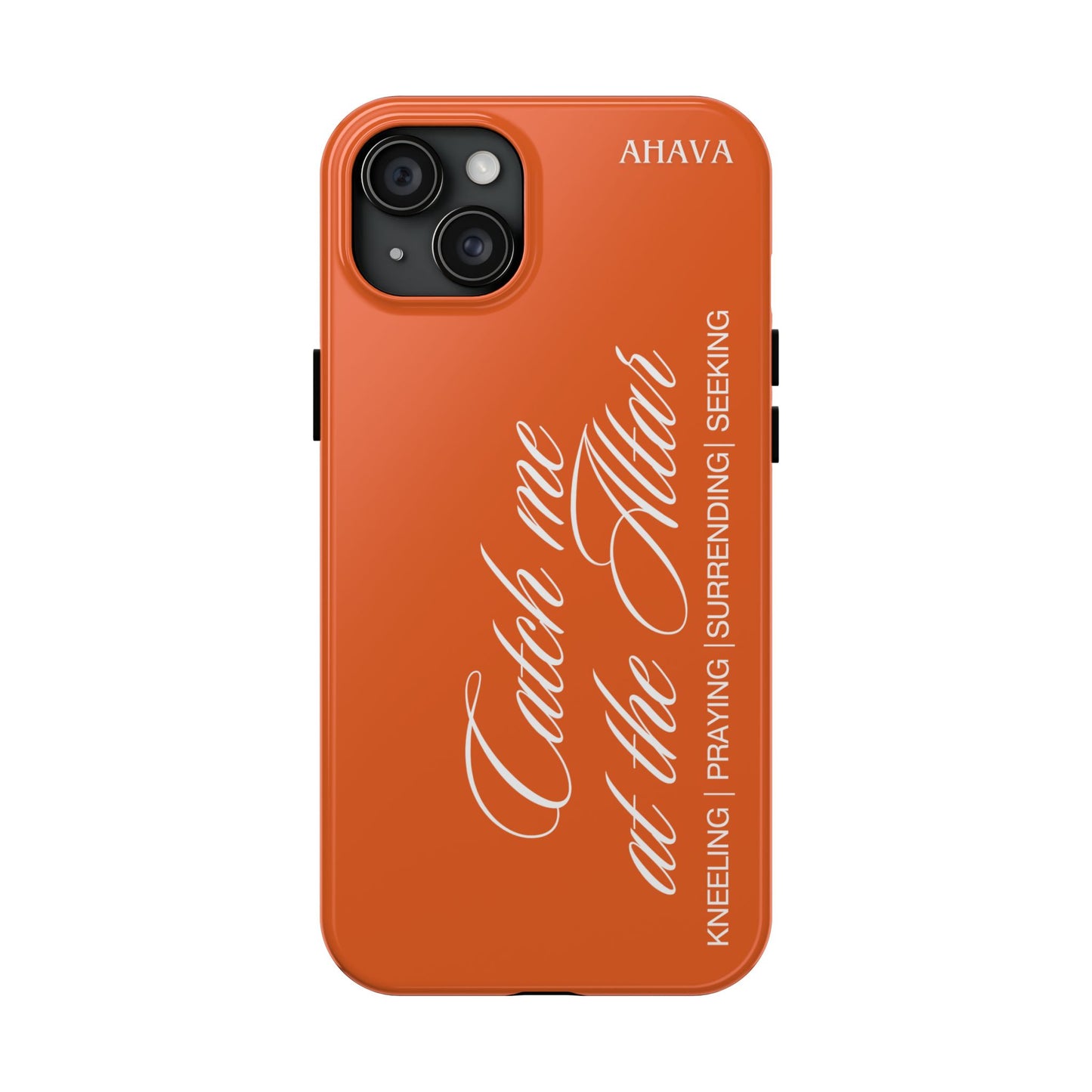 "Catch Me at the Altar" Orange Phone Case