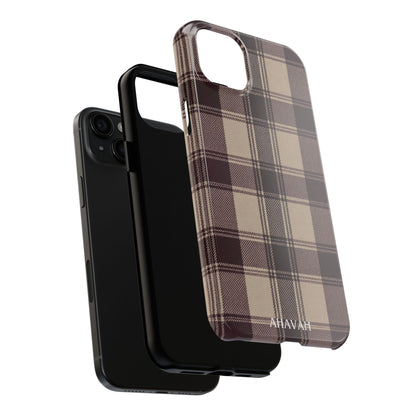 Abba’s Embrace | Warm Teddy Plaid Phone Case