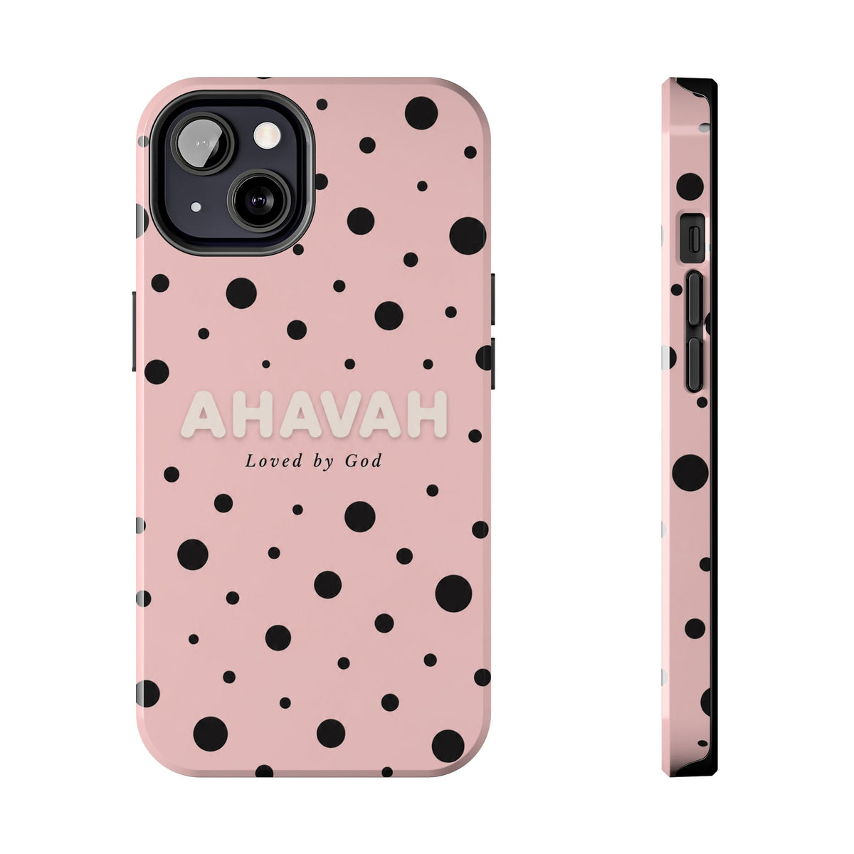 Ahavah Pink Polka Dot Phone Case