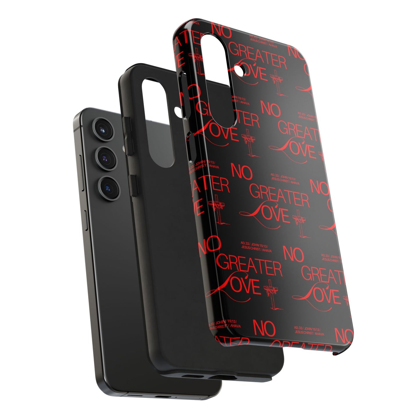 "No Greater Love" Red Phone Case