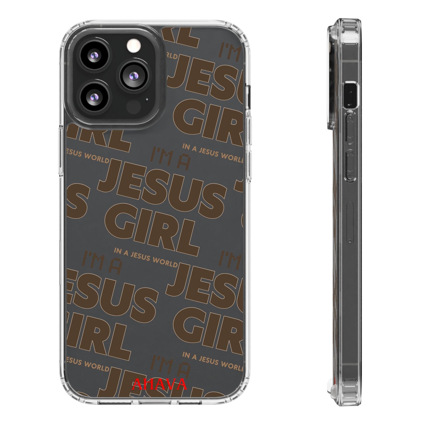 I'm a Jesus Girl Brown Case -Clear