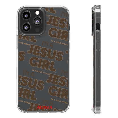 I'm a Jesus Girl Brown Case -Clear