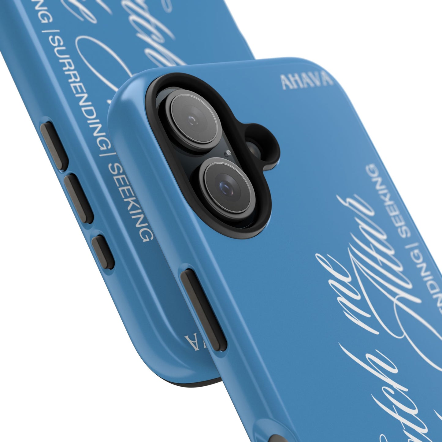 "Catch Me at the Altar" Light Blue Phone Case