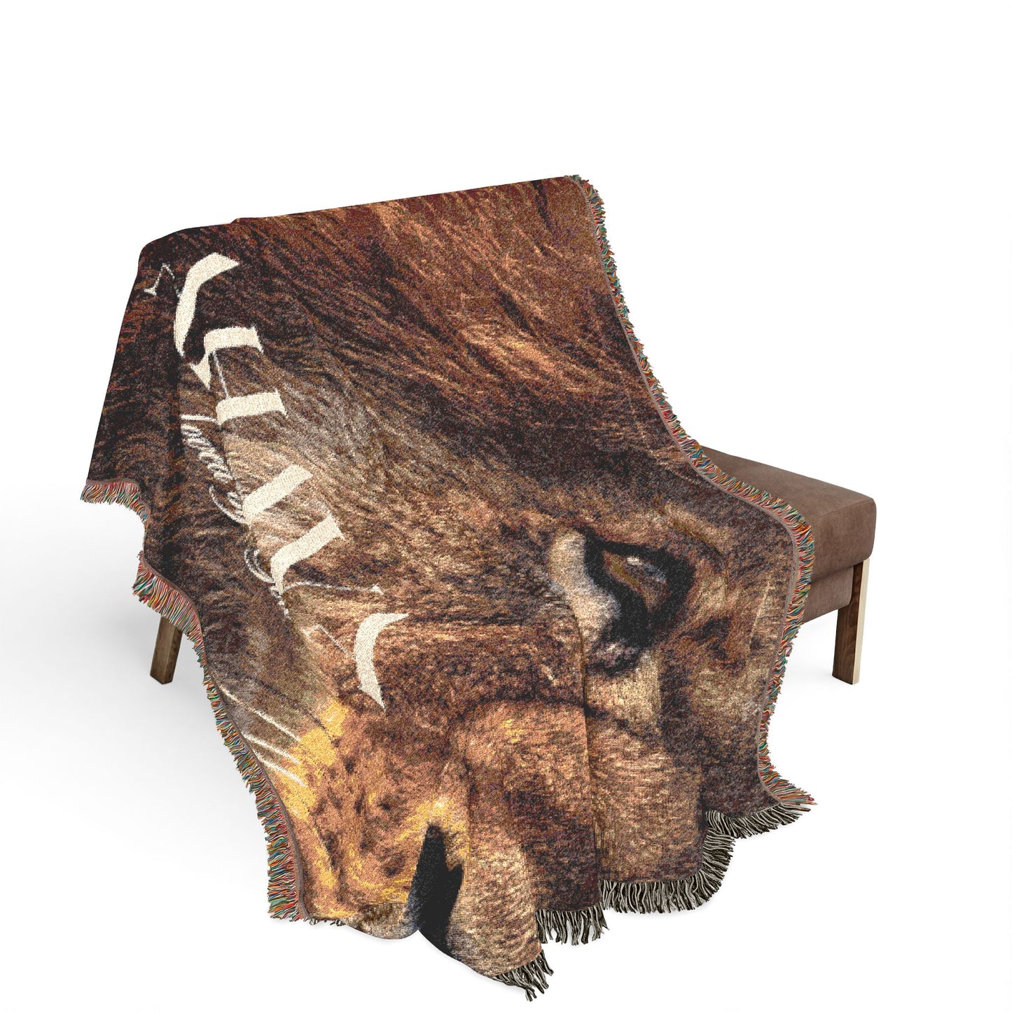 Judah Roars Prayer Blanket | Woven Lion of Judah Worship & Warfare Blanket