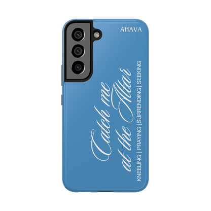 "Catch Me at the Altar" Light Blue Phone Case