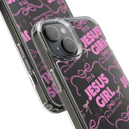 I'm a Jesus Girl Pink Case -Clear