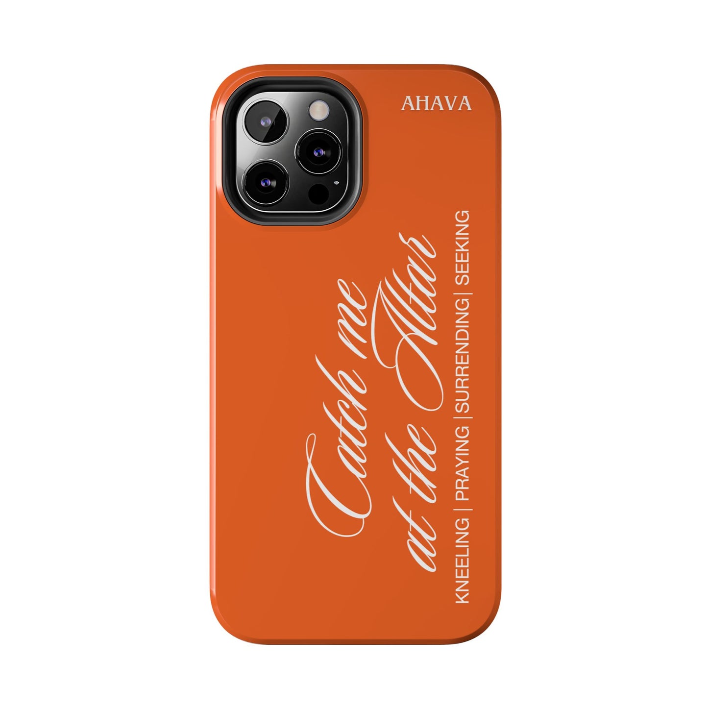 "Catch Me at the Altar" Orange Phone Case