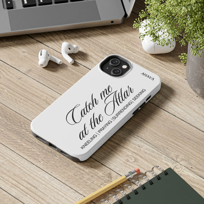 "Catch Me at the Altar" White Phone Case