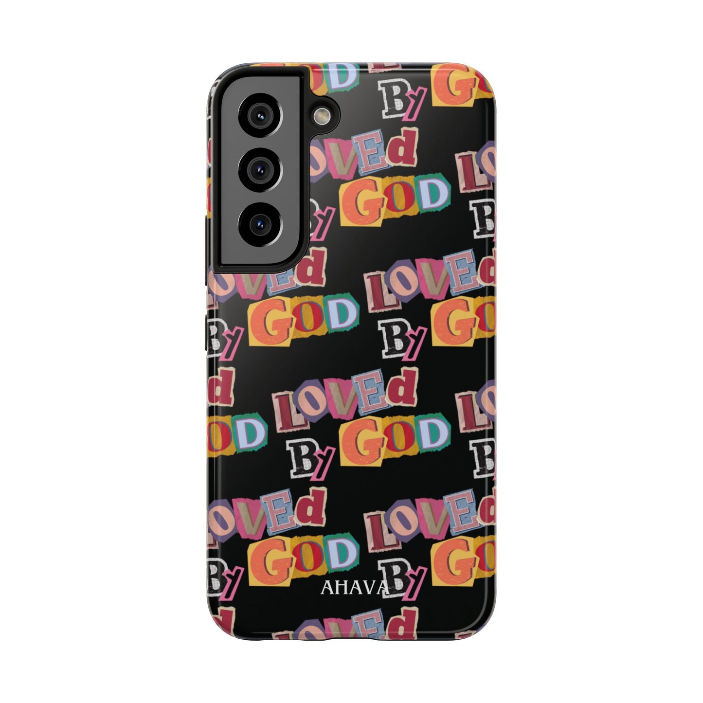"Loved by God" Black Phone Case