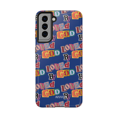 "Loved by God" Blue Phone Case