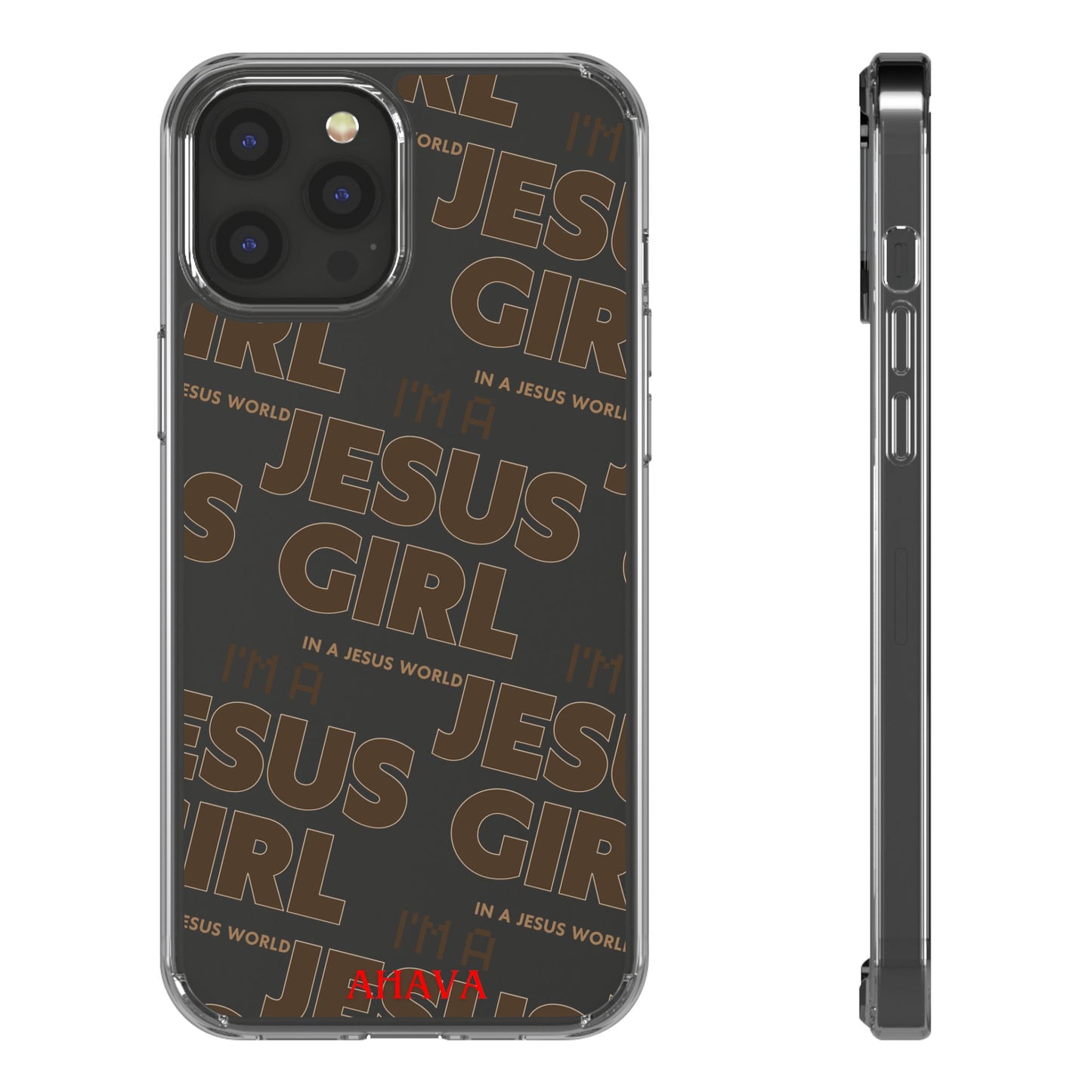 I'm a Jesus Girl Brown Case -Clear