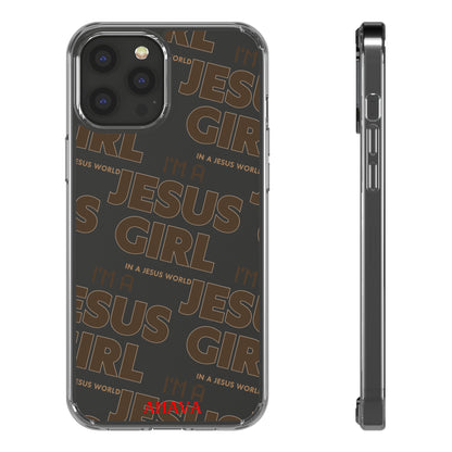 I'm a Jesus Girl Brown Case -Clear